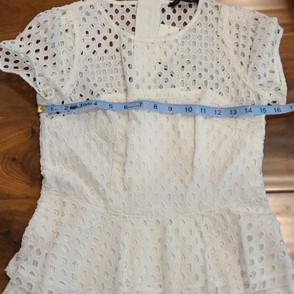 🎊HP🎊 Banana Republic White Lace Peplum Dress Kate Middleton Inspired - Picture 13 of 14